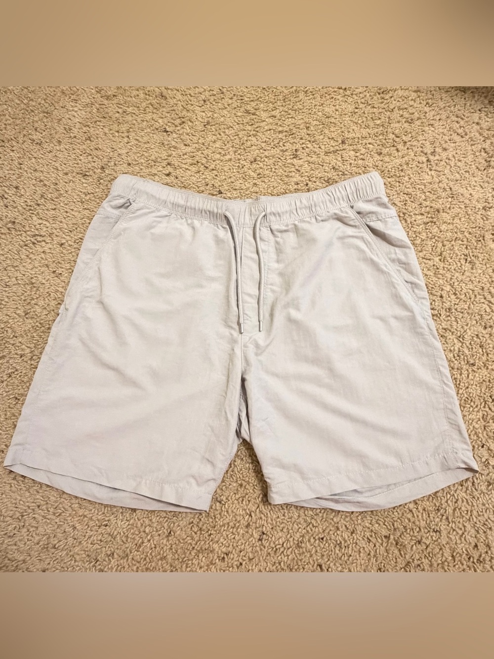 H&M Light Gray Elastic Drawstring Shorts